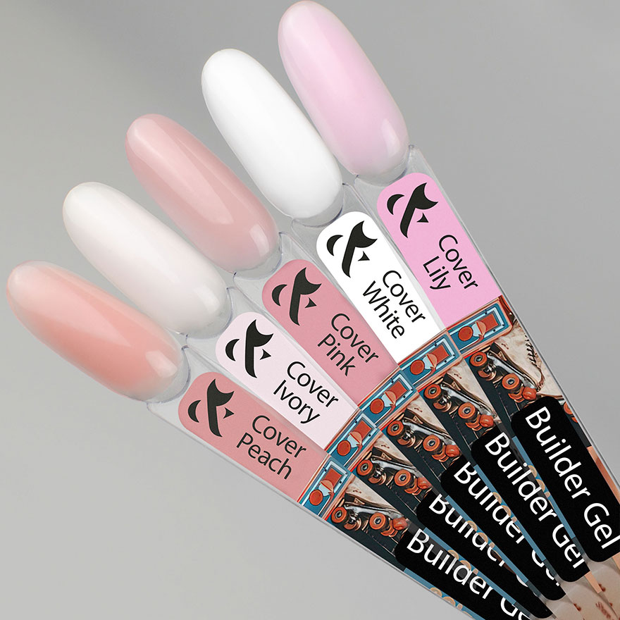 F.O.X Builder gel Cover Peach моделирующий средней консистенции (персиково-бежевый), 30 мл