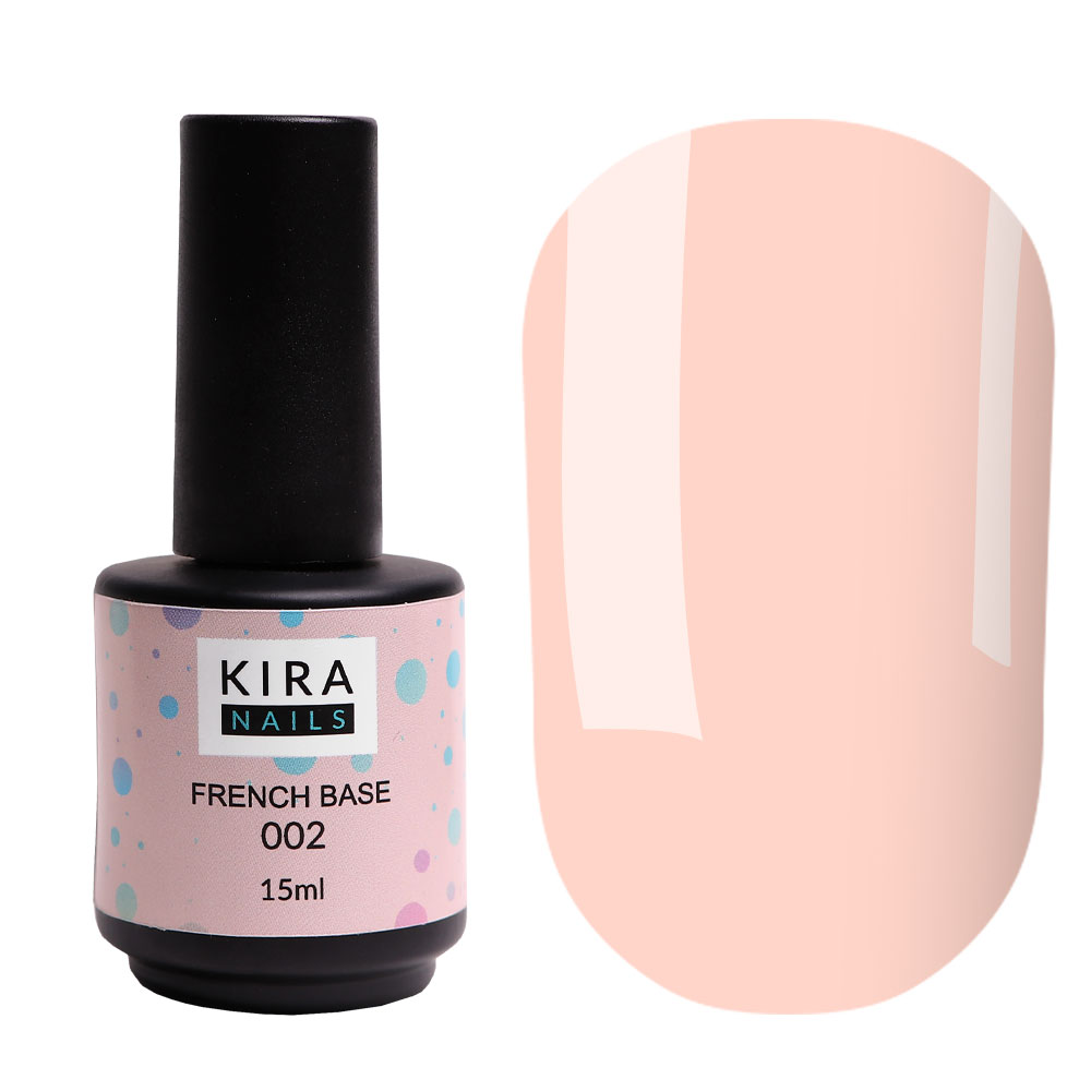 Kira Nails French Base 002 (ніжний персиковий), 15 мл Kira Nails French Base 002 (ніжний персиковий), 15 мл