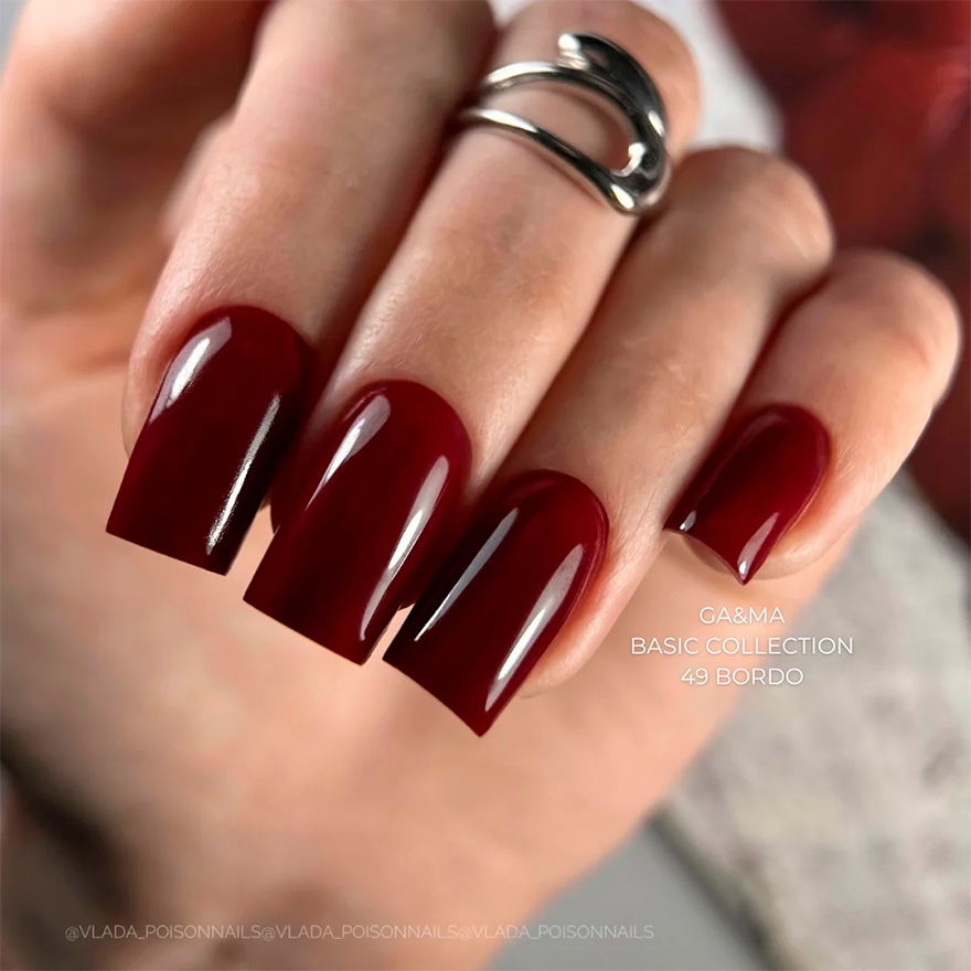 GA&MA Гель-лак Basic collection 049 bordo, 10 мл