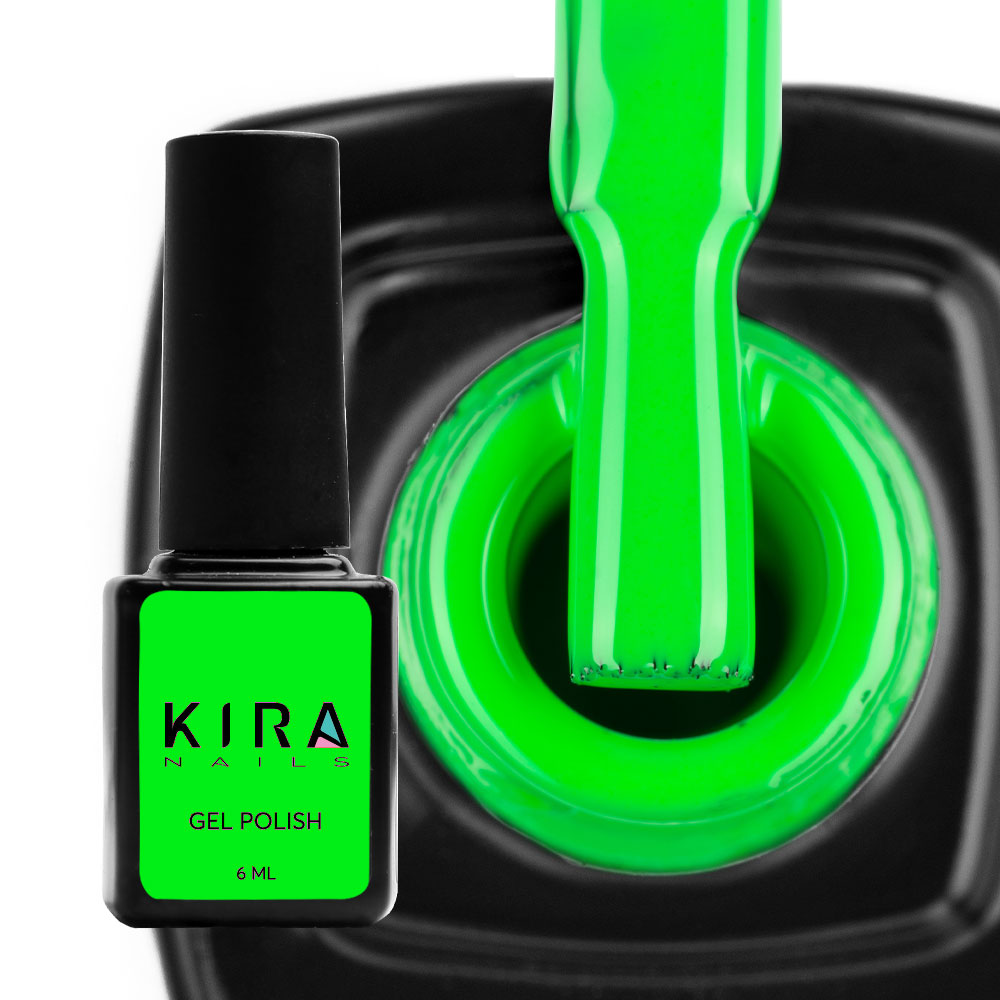 Kira Nails gel varnish No. 184 (candy green, enamel), 6 ml
