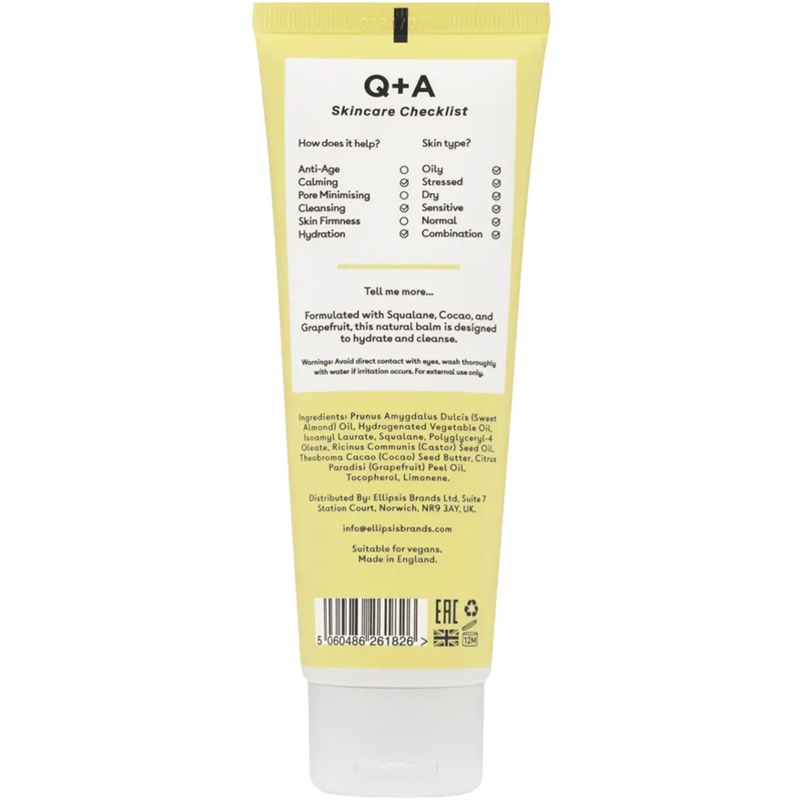 УЦЕНКА до 05.2026 Q+A Бальзам очищающий Grapefruit Cleansing Balm, 125 мл