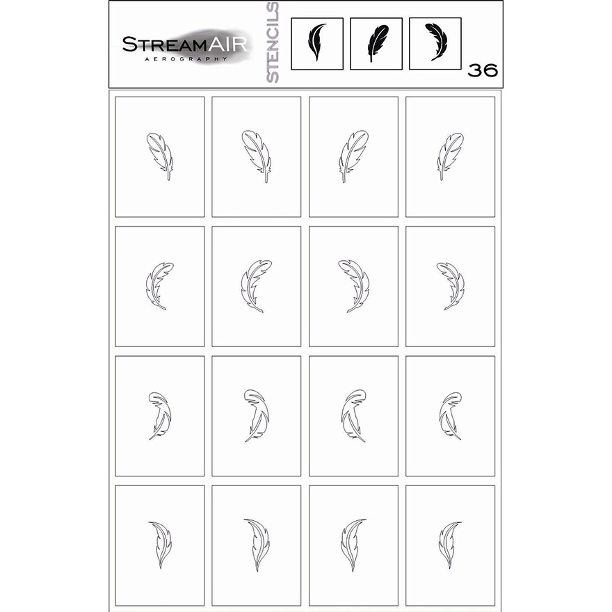 StreamAIR Airbrush stencil No. 36