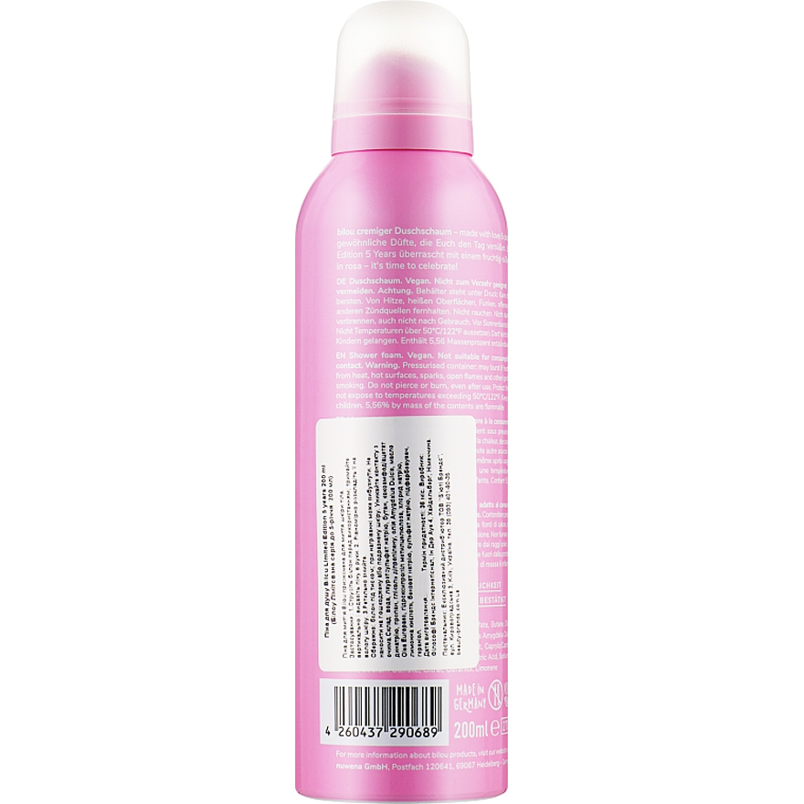 Bilou Shower foam Limited Edition 5 Years, 200 ml