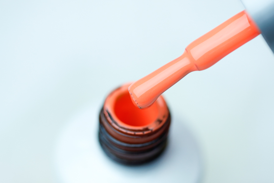 Atica Gold Salmon GPM76 gel varnish (bright light orange, enamel), 7.5 ml