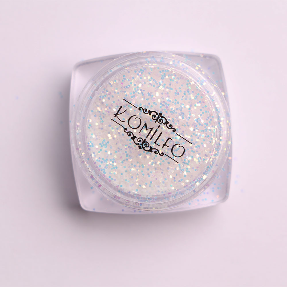 Komilfo photochromic spangles 003, size 0.4 mm, (milky / violet photochrome) 2.5 g