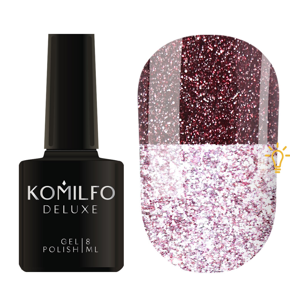 Komilfo Luminous Collection L009 (винний, світловідбиваючий), 8 мл