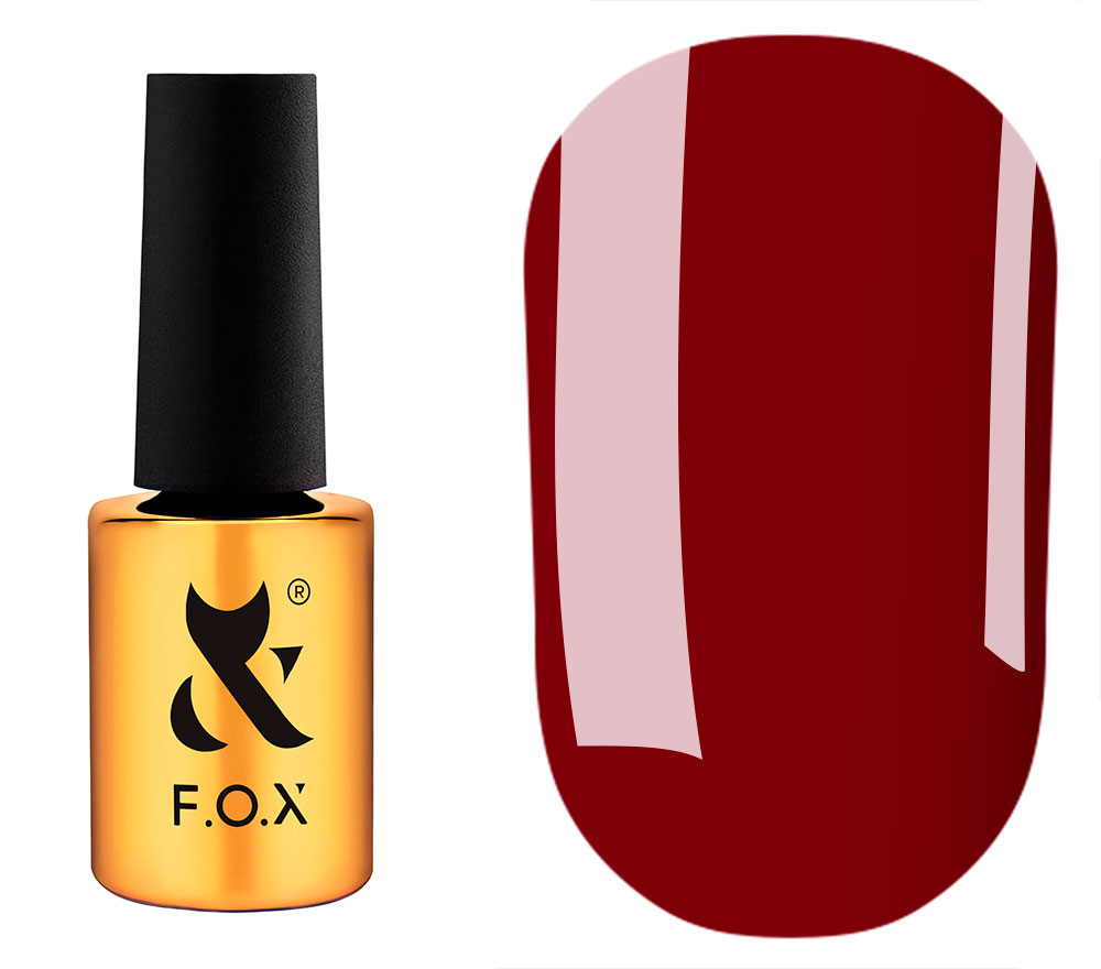 FOX gel varnish No. 408 (dark brown, enamel), 6 ml