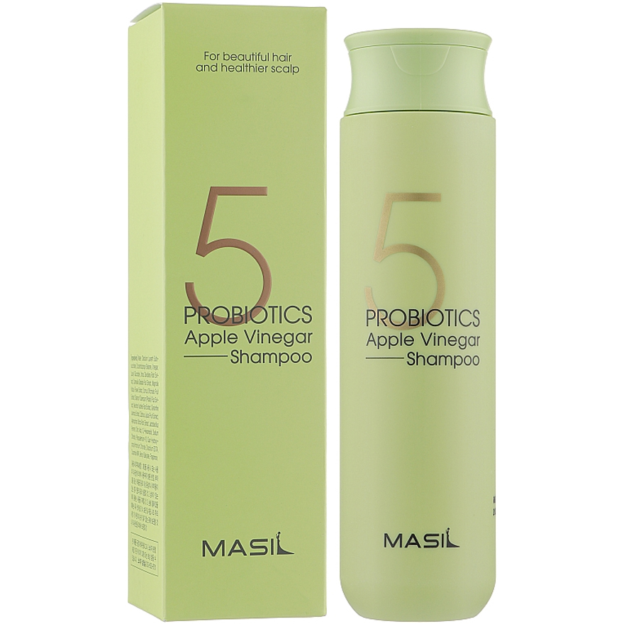 Masil 5 Probiotics Apple Vinegar Shampoo - м'який безсульфатний шампунь з проботіками і яблучним оцтом, 300 мл