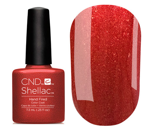 СND Shellac Hand Fired gel varnish (light brown with pink micro-gloss), 7.3 ml