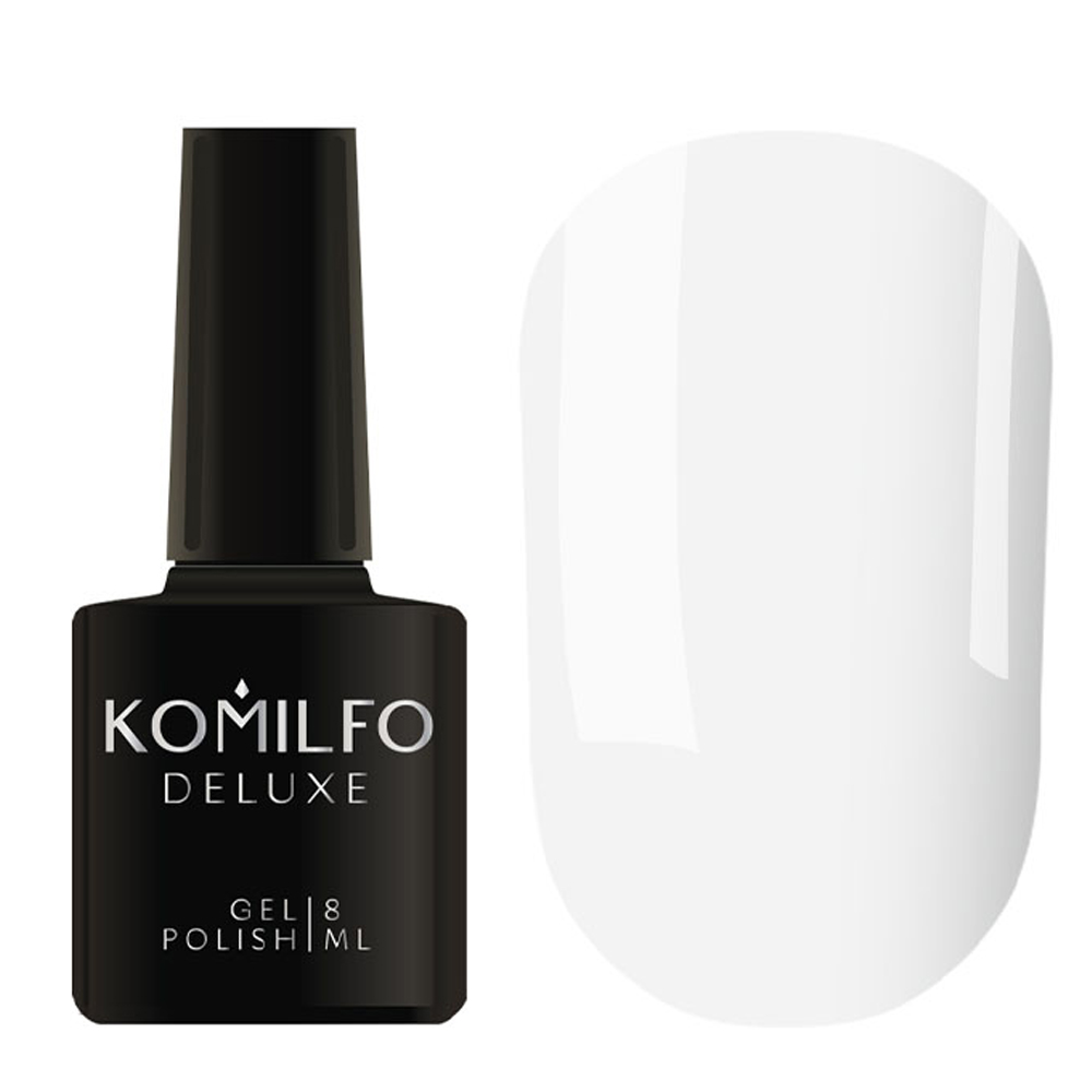 Gel Polish Komilfo Deluxe Series D002 (white porcelain, enamel), 8 ml.