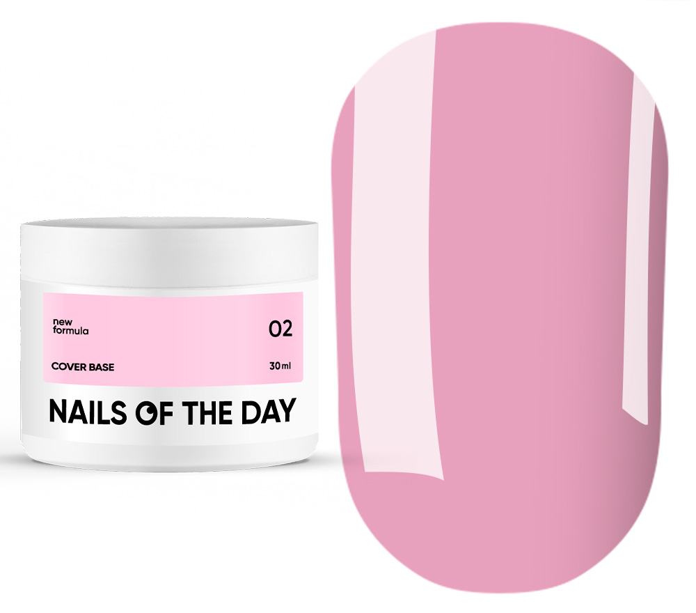 Nails Of The Day Cover base No. 02 (pink-nude), 30 ml