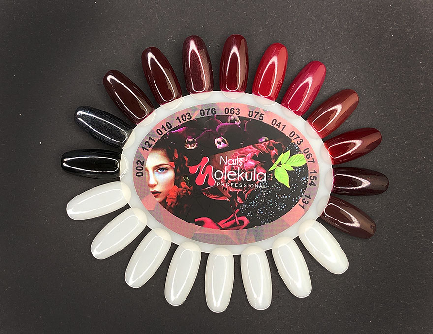 Gel polish Molekula No. 154 (burgundy with shimmer), 6 ml