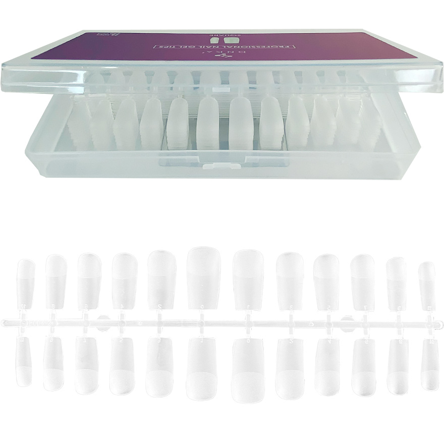 DNKa Gel tips for extensions Professional Nail Gel Tips Square, 240 pcs