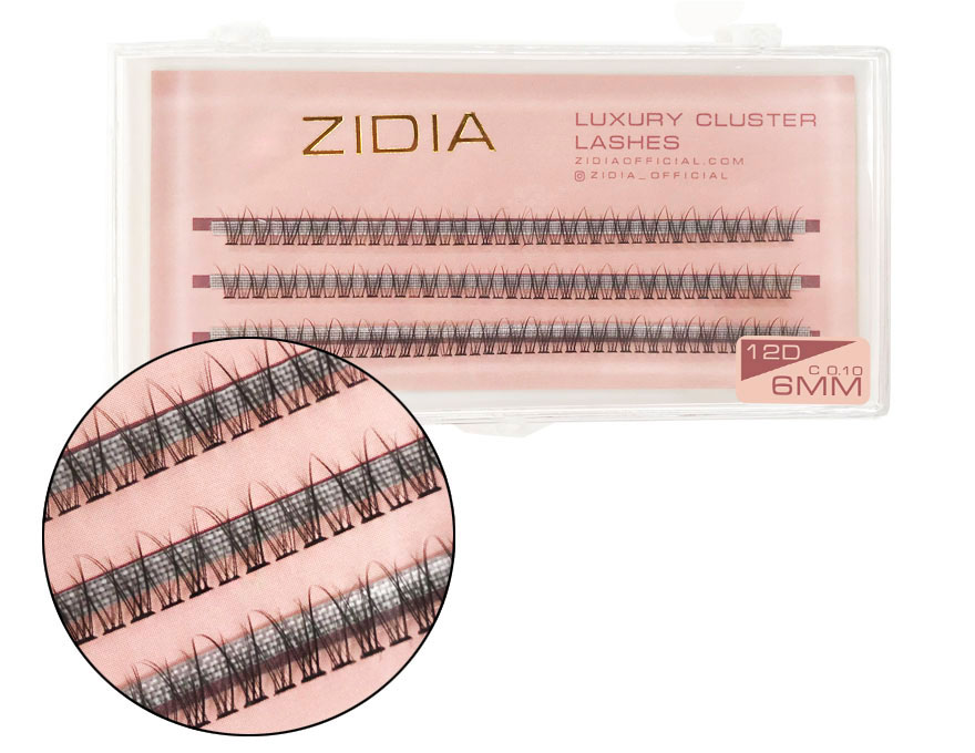ZIDIA Cluster lashes fish tail 12D C 0.10 (3 bands, size 6mm)