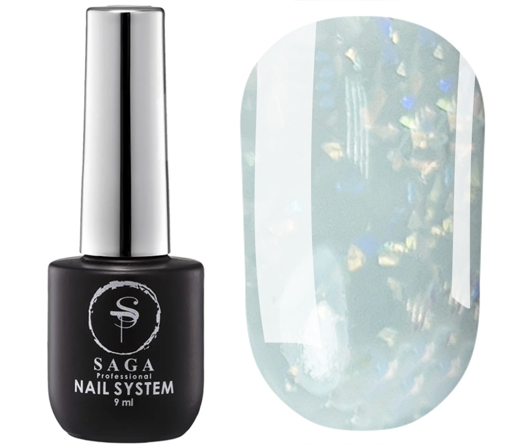 SAGA professional AGATE BASE 1 (молочний з ефектом битого скла), 9 мл