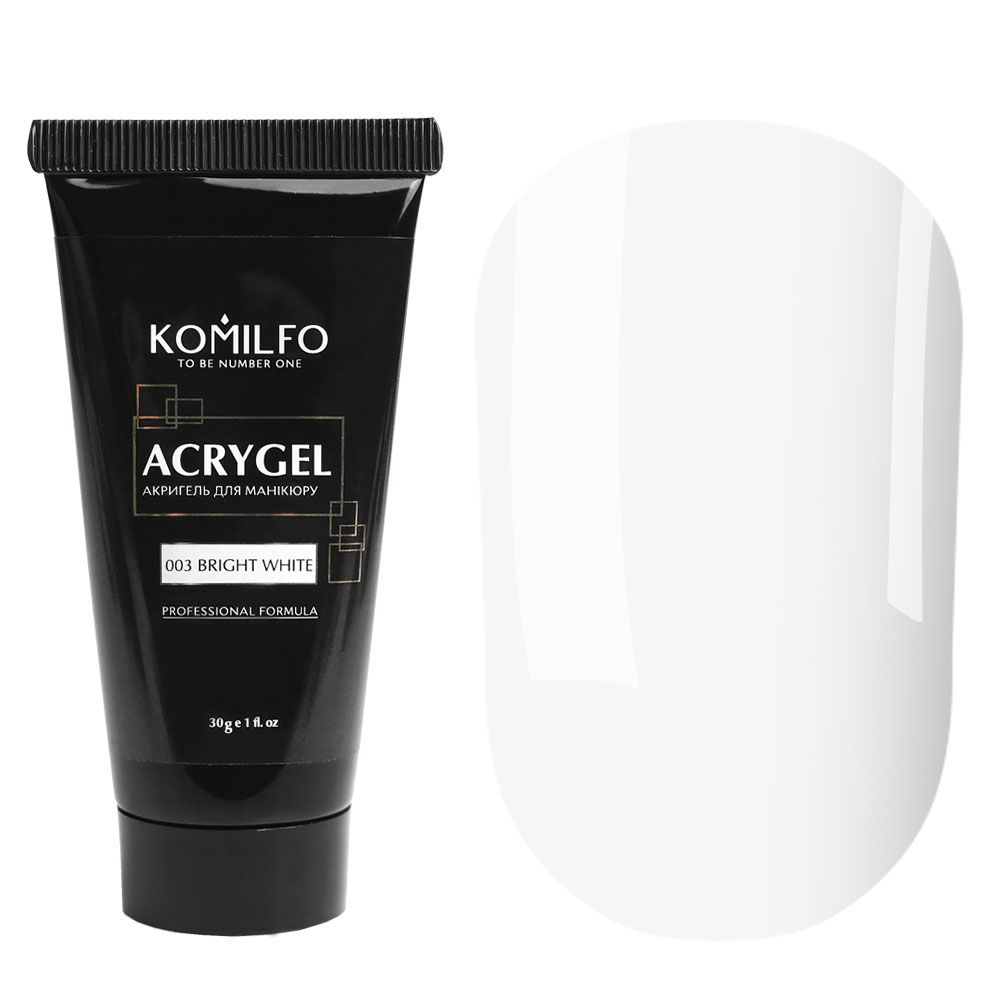 Komilfo AcryGel 003 Bright White, 30 ml