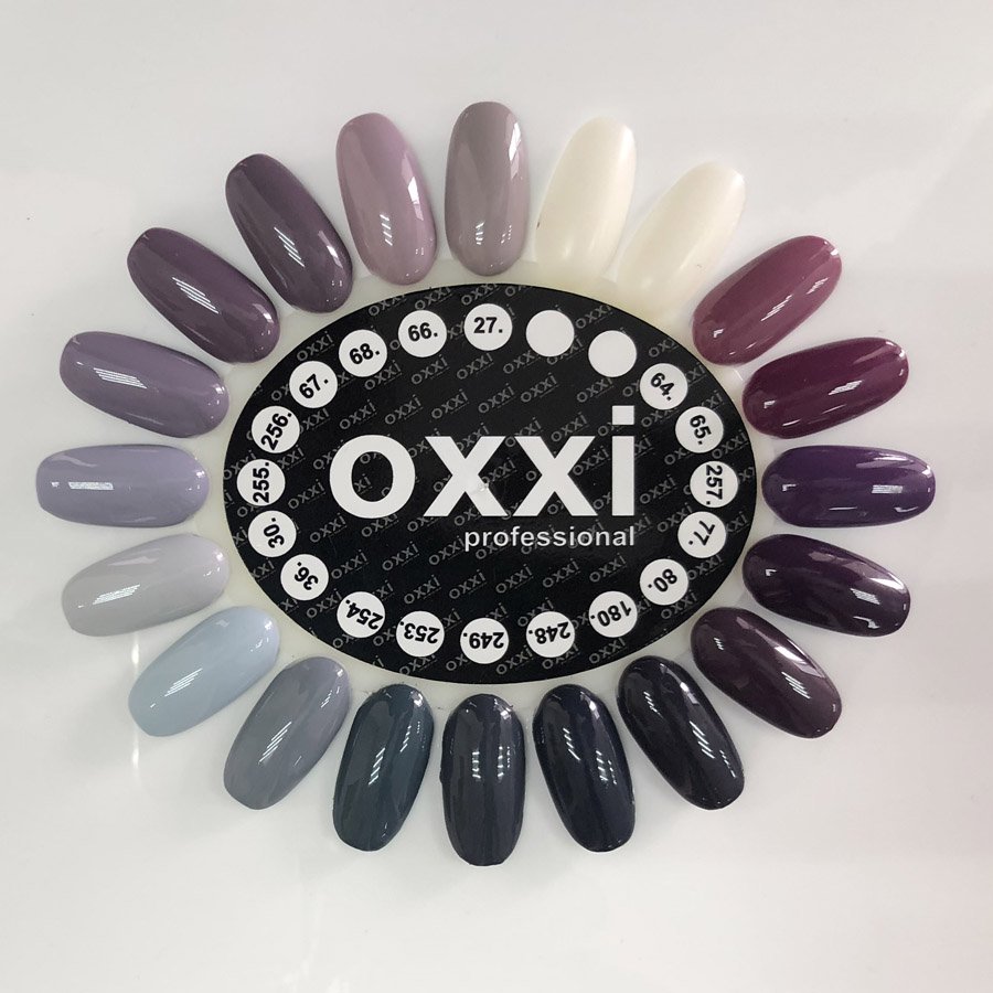 Гель-лак OXXI Professional №180 (приглушенный фиолетово-серый, эмаль), 10 мл