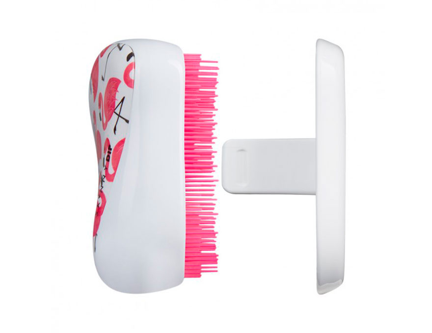Comb Tangle Teezer Compact Flamingo Skinny Dip White
