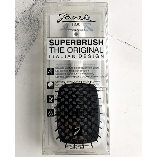 Janeke Superbrush Гребінець для волосся Білий з Чорним