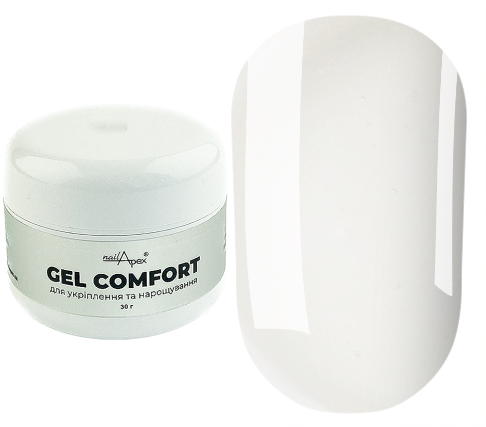 NailApex Gel without sawdust COMFORT GEL №1, transparent, 30 ml