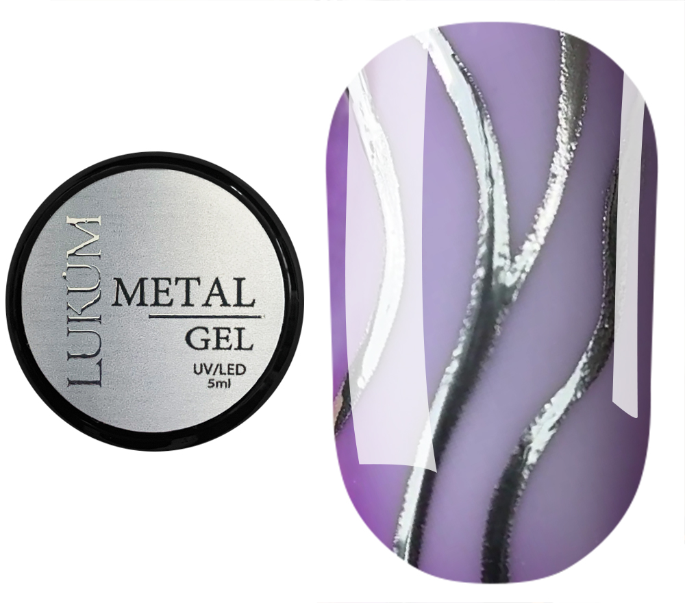 Lukum Гель для ногтей Metal Gel, 5 мл
