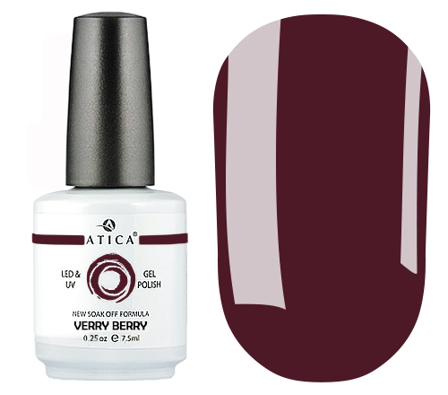 Atica Verry Berry GPM152 gel varnish (maroon, enamel), 7.5 ml