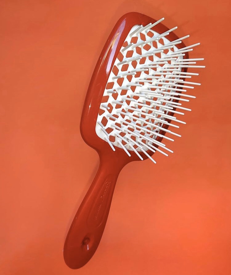 Janeke Superbrush Гребінець для волосся Червона з Білим
