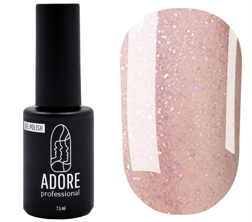 Gel polish ADORE Professional No. 435 (pink, microshine), 7.5 ml