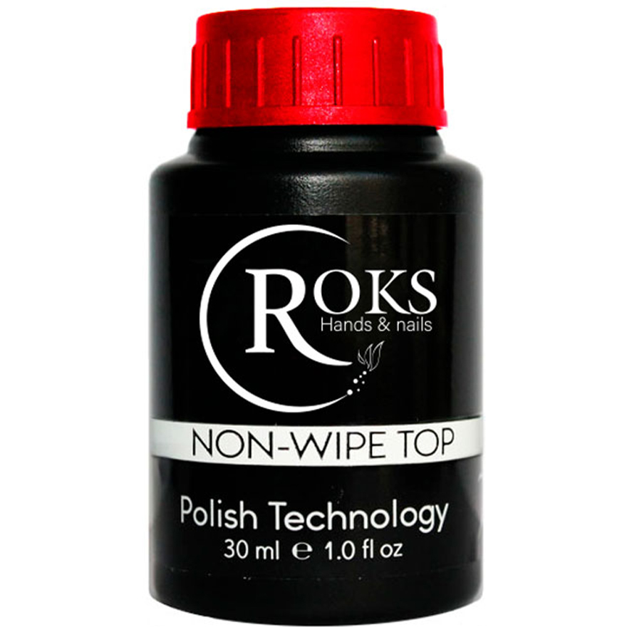 Roks Top for nails without sticky layer Top no wipe, 30 ml Roks Top for nails without sticky layer Top no wipe, 30 ml