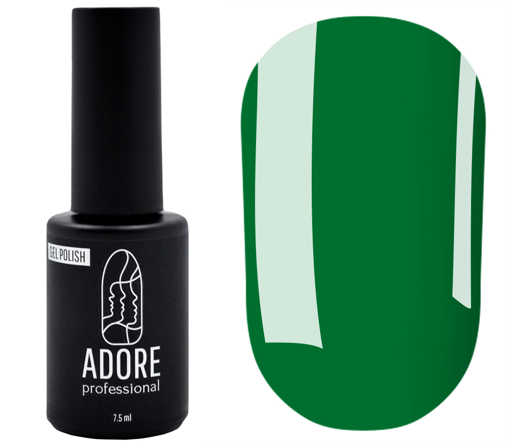 Гель-лак ADORE Professional №338 (трав'яний зелений, емаль), 7,5 мл