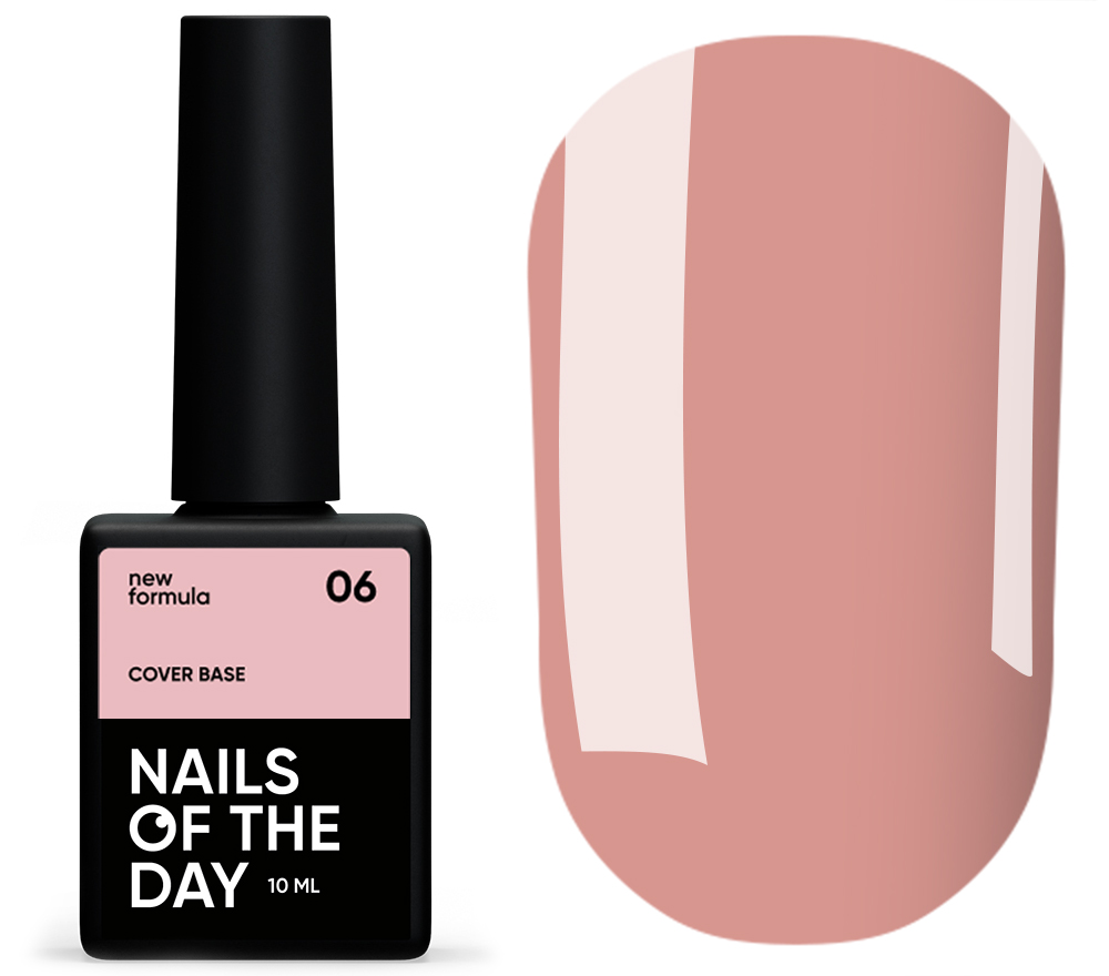 Nails Of The Day Cover base No. 06 (nude-peach), 10 ml