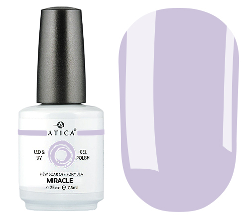 Atica Miracle GP129 gel varnish (light pastel purple, enamel), 7.5 ml