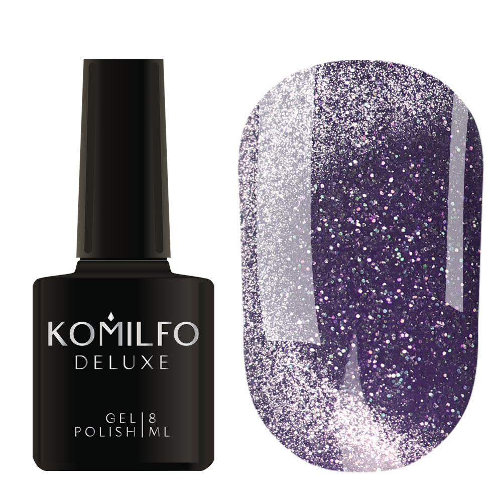 Гель-лак Komilfo Luminous Cat Eye 005 (сиреневый), 8 мл