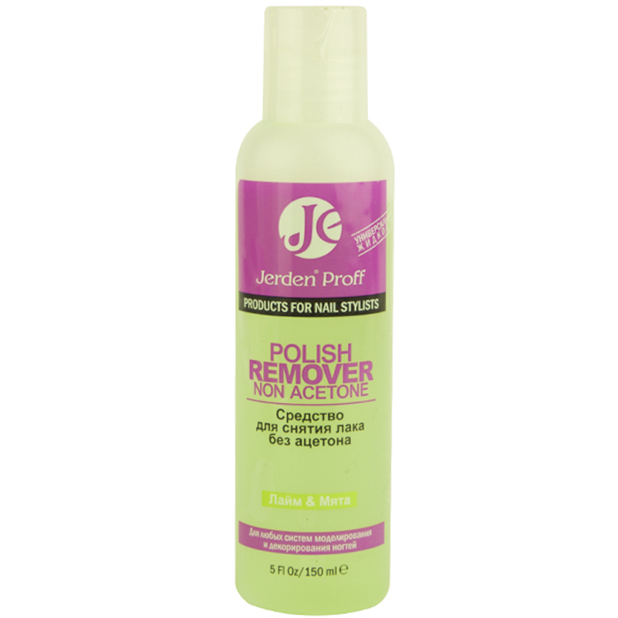 Jerden Proff Nail polish remover without acetone Lime and Mint, 150 ml
