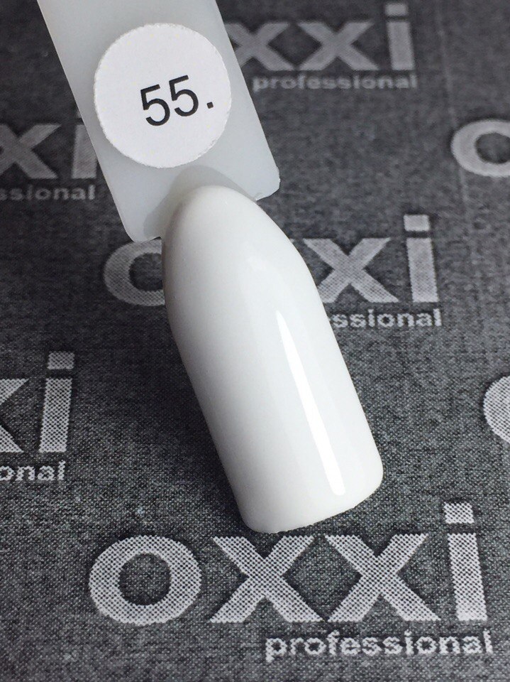 Гель-лак OXXI Professional №055 (белый, эмаль), 10 мл