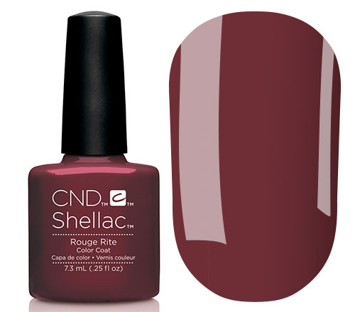 CND Гель-лак для нігтів Shellac Rouge-Rite (малиново-бордовий, емаль), 7,3 мл
