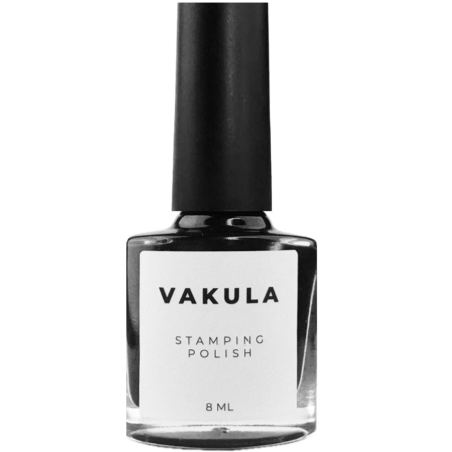 Vakula Nails Лак для стемпинга №02 черный, 8 мл