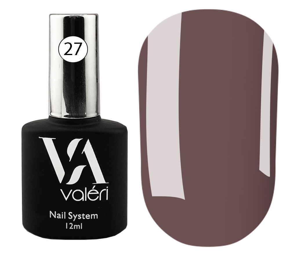 Valeri French base №027 (dark gray-violet, enamel), 12 ml