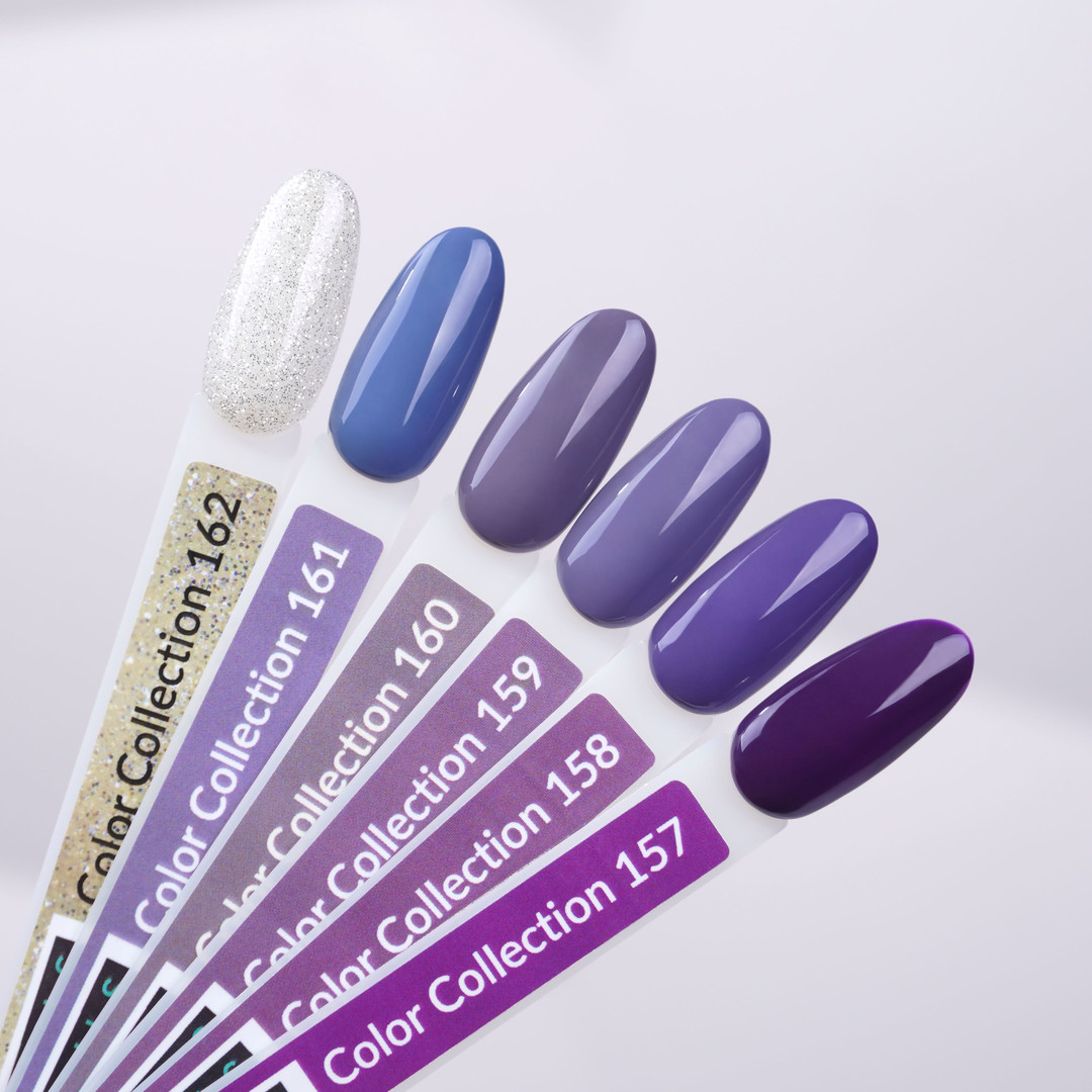 Kira Nails gel-varnish No. 160 (gray-blue, enamel), 6 ml