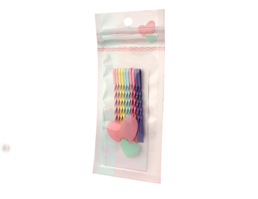 Multicolored invisible pins No. 1, 5.5 cm spiral (10 pcs)