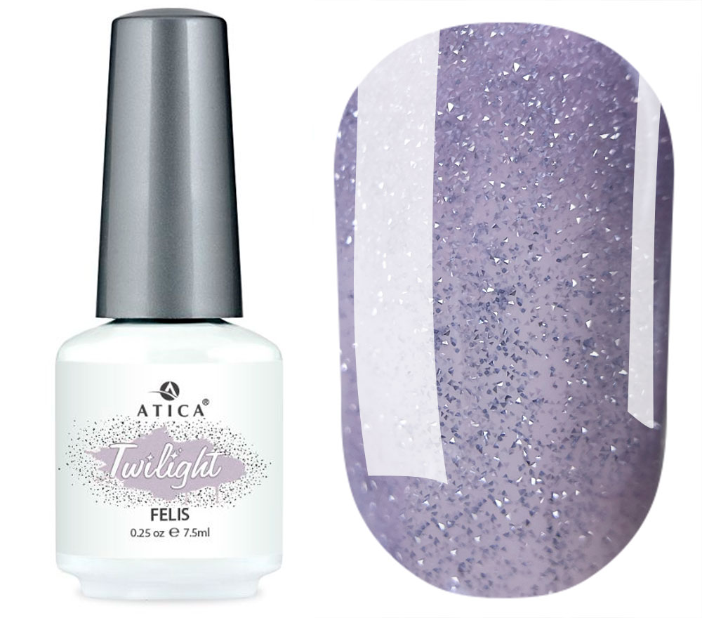 Atica Light-reflecting gel nail polish Twilight Felis TW11, 7.5 ml