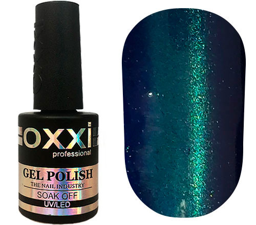 Гель-лак OXXI кошачий глаз №070 (темный бирюзовый, магнитный), 10 мл Гель-лак OXXI кошачий глаз №070 (темный бирюзовый, магнитный), 10 мл