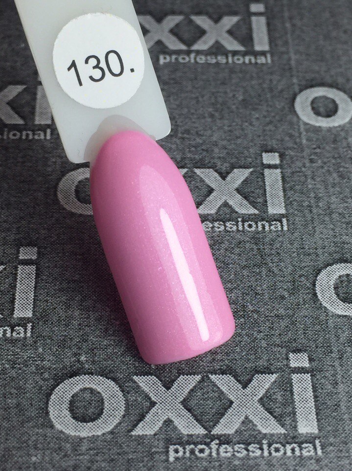 Гель-лак OXXI Professional №130 (нежный розовый с микроблеском), 10 мл