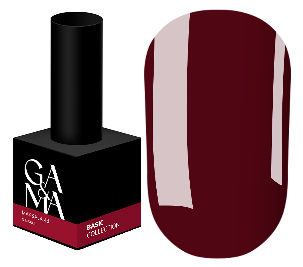 GA&MA Гель-лак Basic collection 048 marsala, 10 мл GA&MA Гель-лак Basic collection 048 marsala, 10 мл