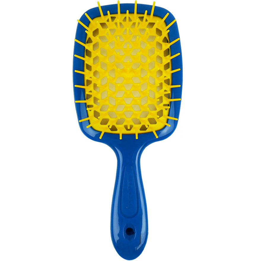 Janeke Superbrush Hair Brush Blue & Yellow