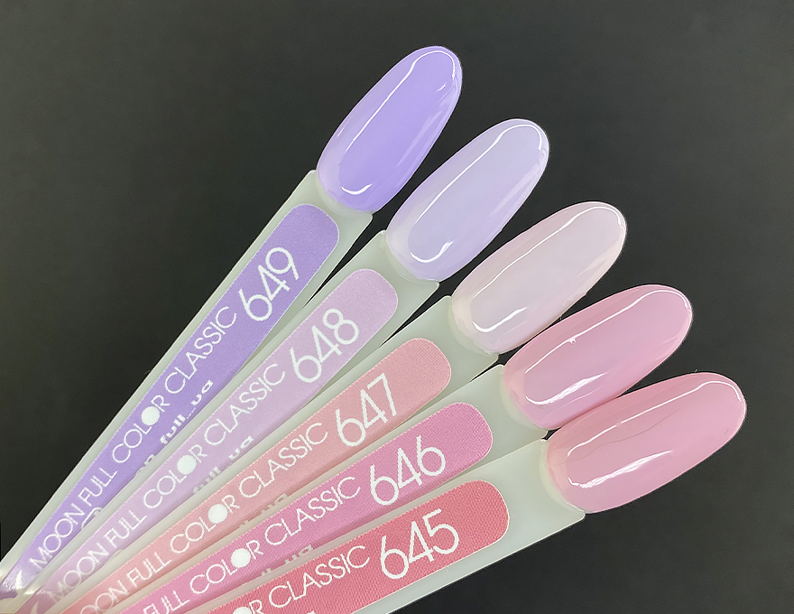 Гель-лак MOON FULL color Gel polish №649 чистий бузковий, 8 мл Гель-лак MOON FULL color Gel polish №649 чистий бузковий, 8 мл