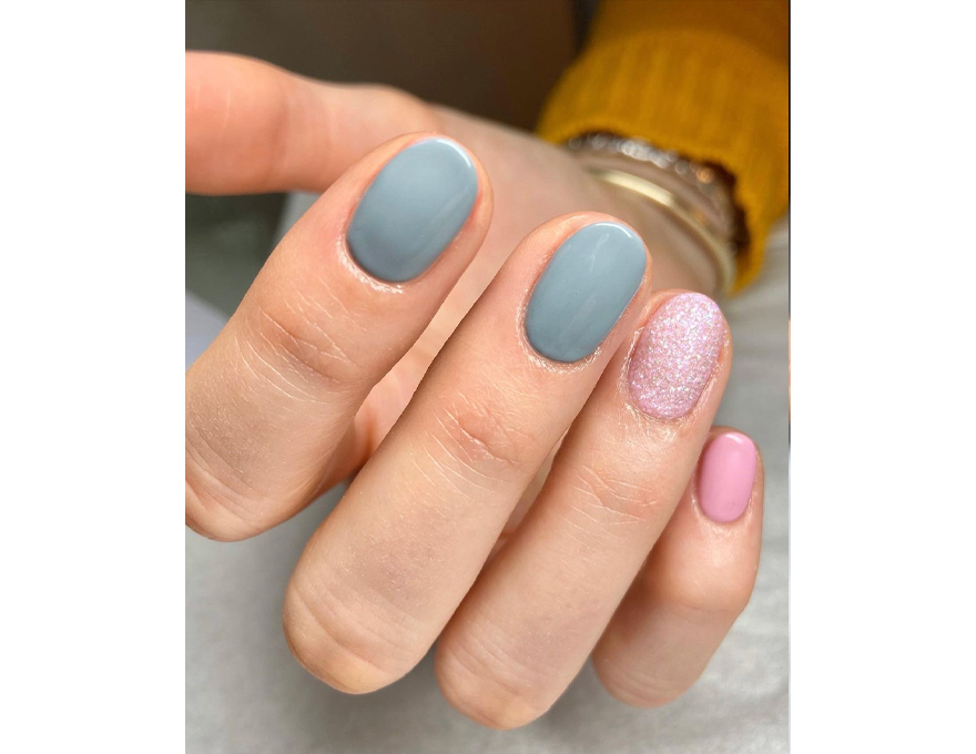 СND Shellac gel-varnish, Mystic Slate (gray-blue), 7.3 ml