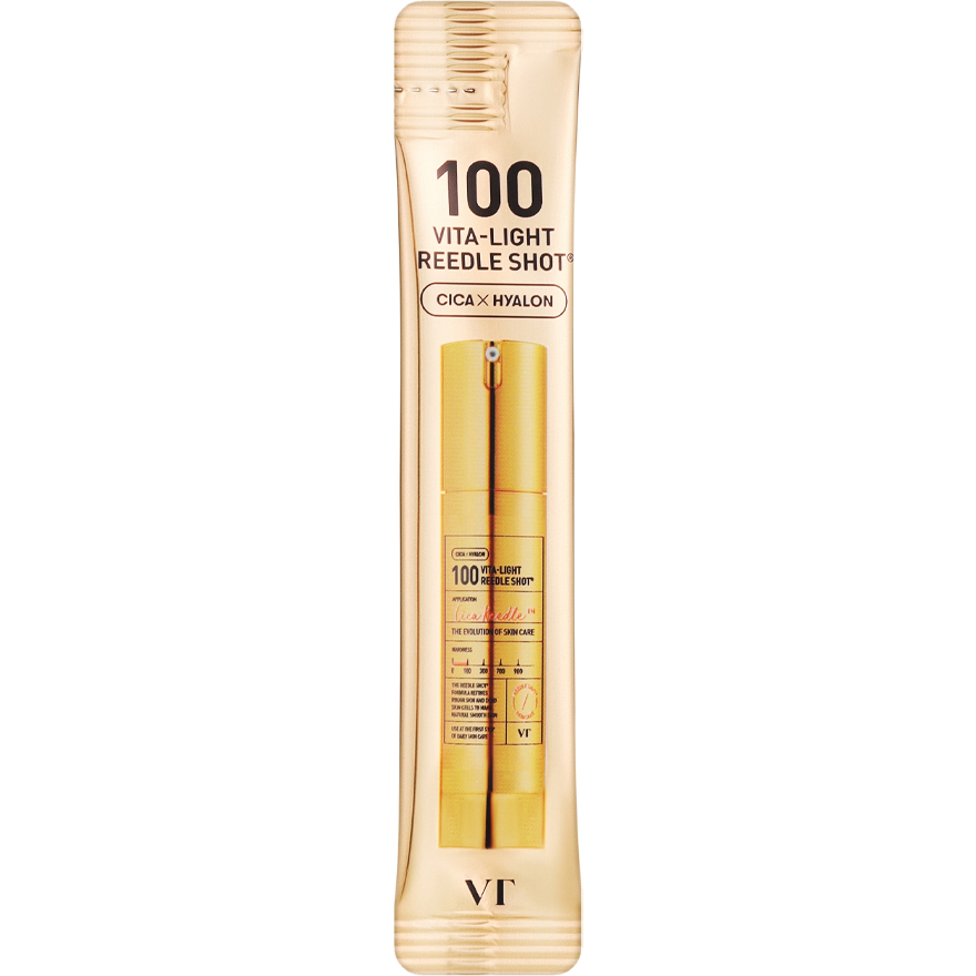 VT COSMETICS Сироватка для обличчя зі спікулами та вітаміном C Vita-Light Reedle Shot 100, 2 мл