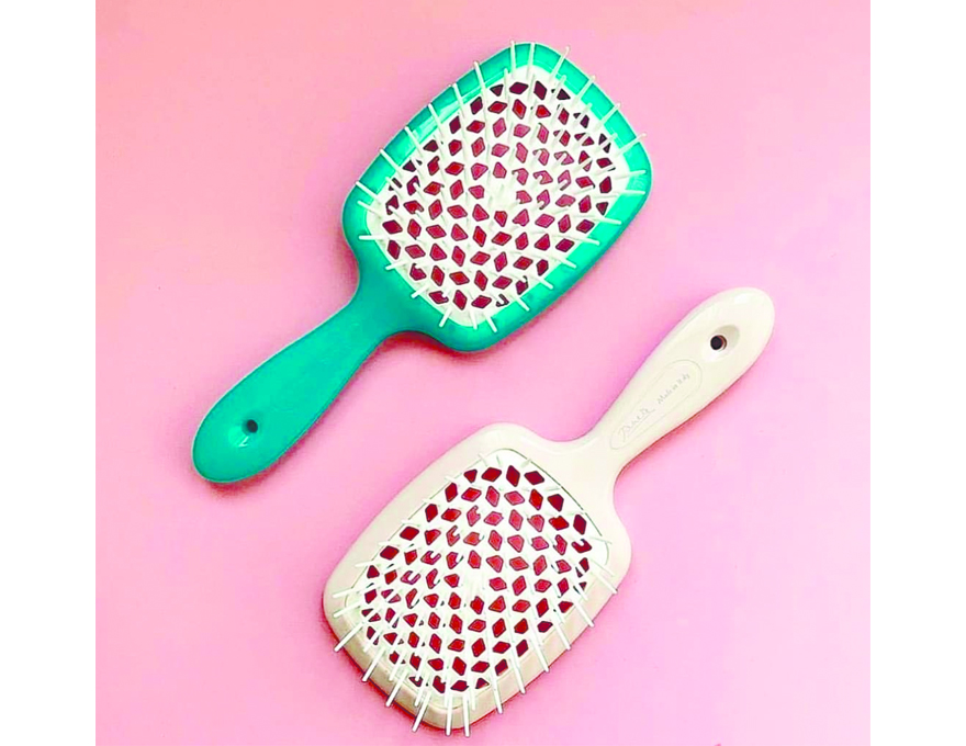 Janeke Superbrush Blue & White Hairbrush