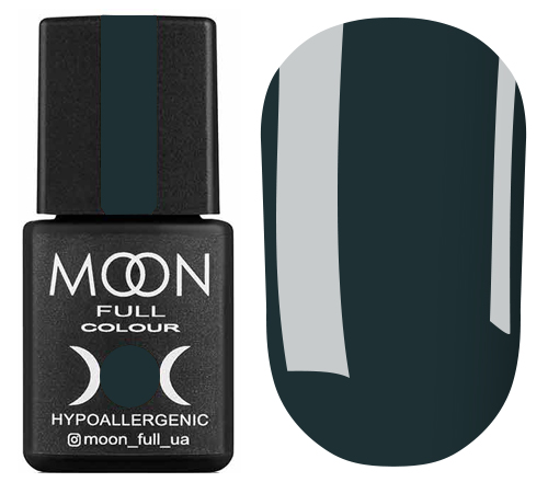 MOON FULL color Gel polish gel-varnish No. 187 (dark slate gray, enamel), 8 ml